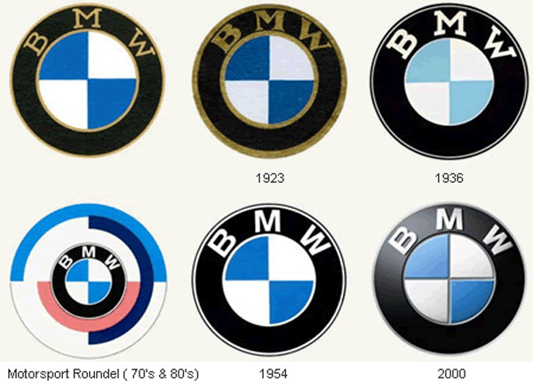 A BMW logó változásai