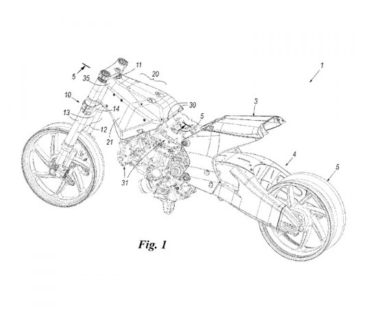 A Ducati váznélküli motorjának tervei (galéria nyílik)