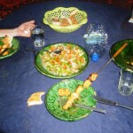 Marokkó túra onroad 110 Szaharai vacsora (homok mindenben)