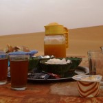 Marokkó túra onroad 111 Reggeli látkép, dűnével