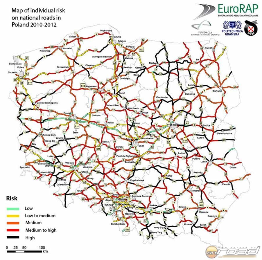 Lengyelország a legmagasabb közúti kockázatot jelenti a közlekedők számára egész Európában