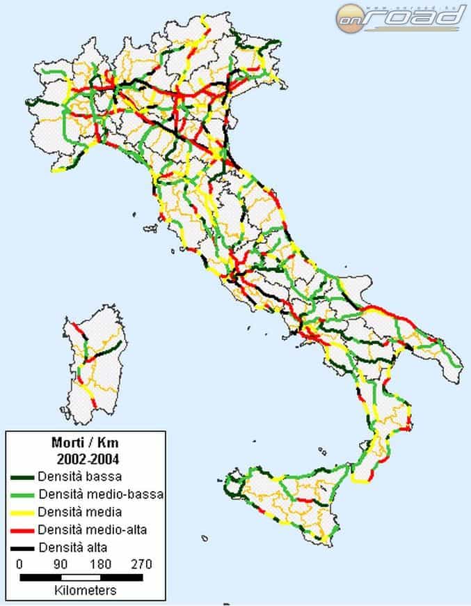 Olaszországban érdemes megfigyelni, ahogy Dél felé haladva egyre csökken a kockázat - pedig sokan éppen az ellenkezőjét gondolják