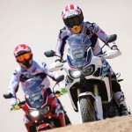 Marc Marquez and Joan Barreda riding the new CRF1000L Africa Twin