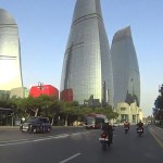 Útvonalbiztosítás Baku túra Onroad 20150612_Motorozás_a lángtornyoknál