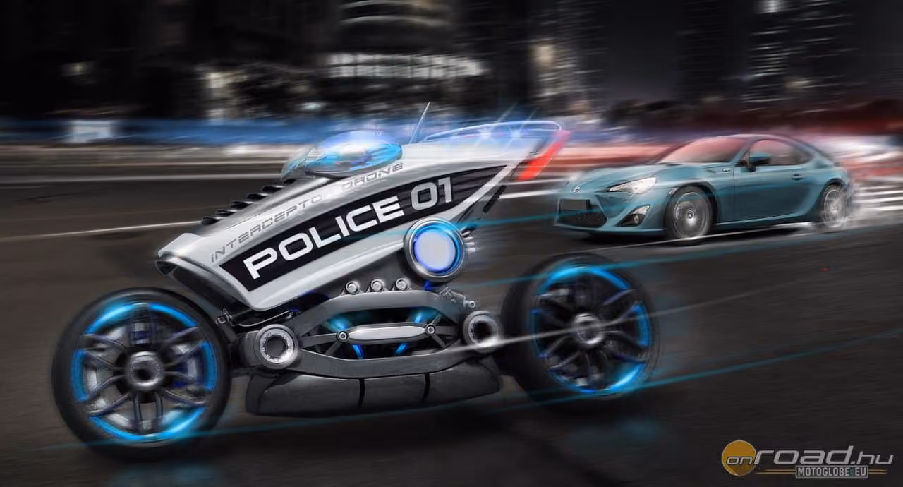 Jön a robot motorosrendőr, a Police Interceptor Drone