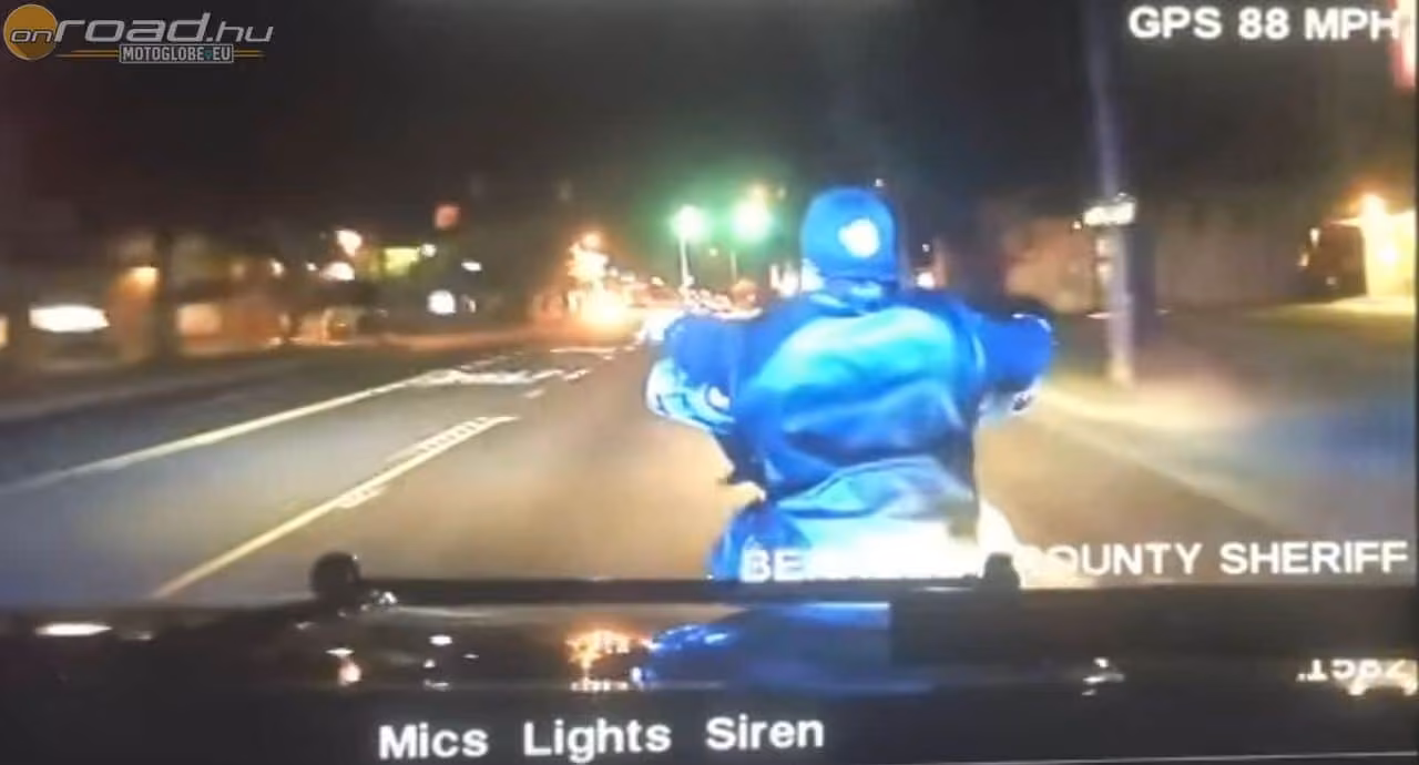 A gyorshajtás Amerikában motorral nem túl jó ötlet