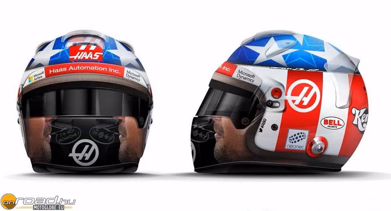 Romain Grosjean Nicky Hayden előtt tiszteleg az amerikai F1 nagydíjon Romain Grosjean Nicky Hayden előtt tiszteleg az amerikai F1 nagydíjon
