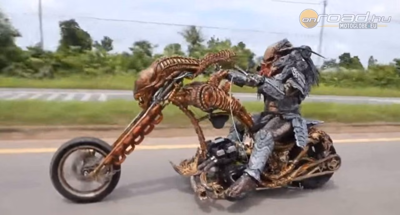 Hosszúvillás épített motorral vadászik a Predator Hosszúvillás épített motorral vadászik a Predator