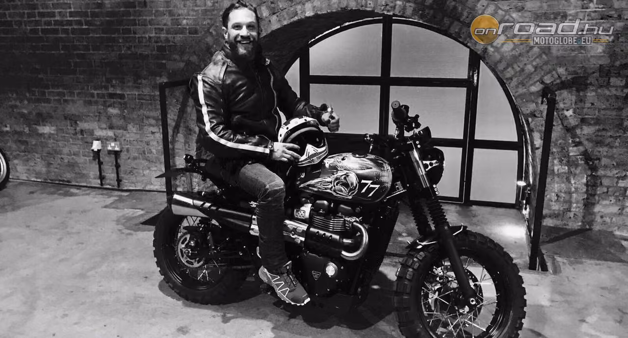 Tom Hardy egy Ducati Scrambler 1100-al vereti a Venom trailerben