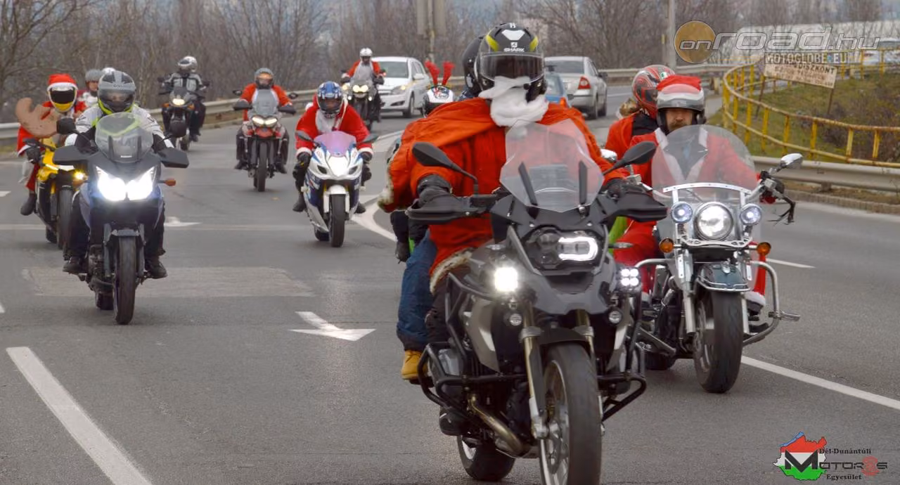 Lecsaptak a motoros Mikulások Pécsen Lecsaptak a motoros Mikulások Pécsen