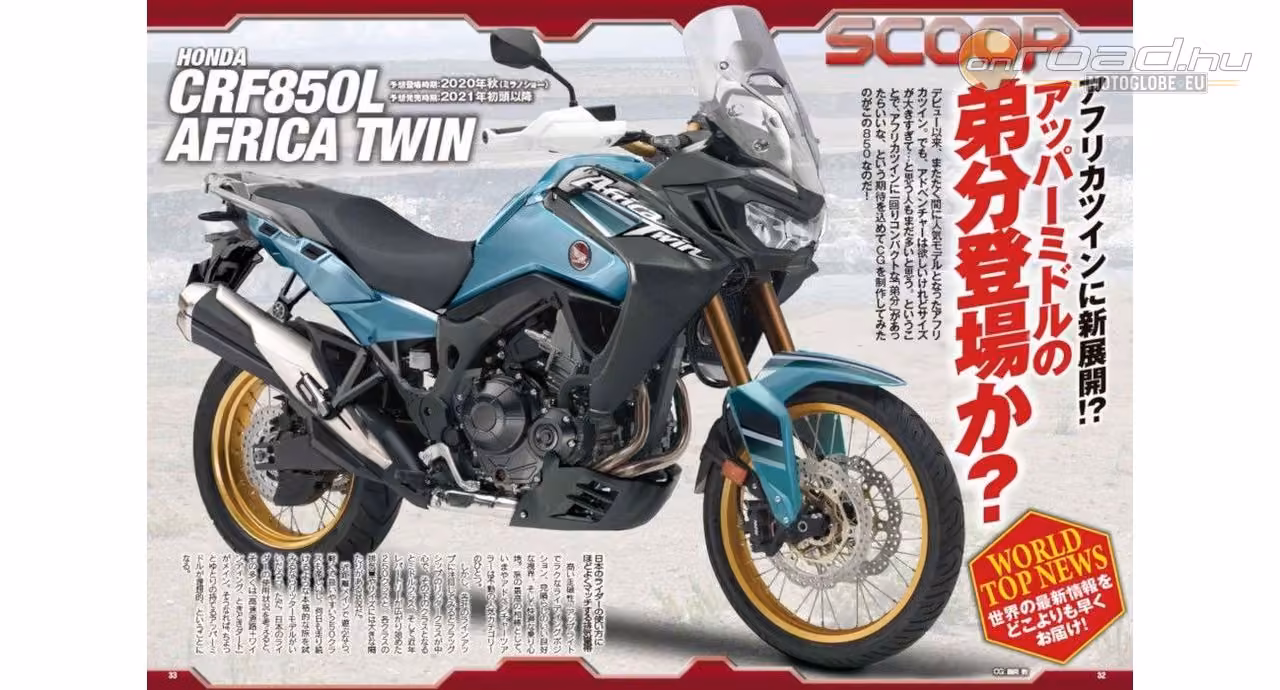 Végre jöhet a 850 köbcentis Africa Twin