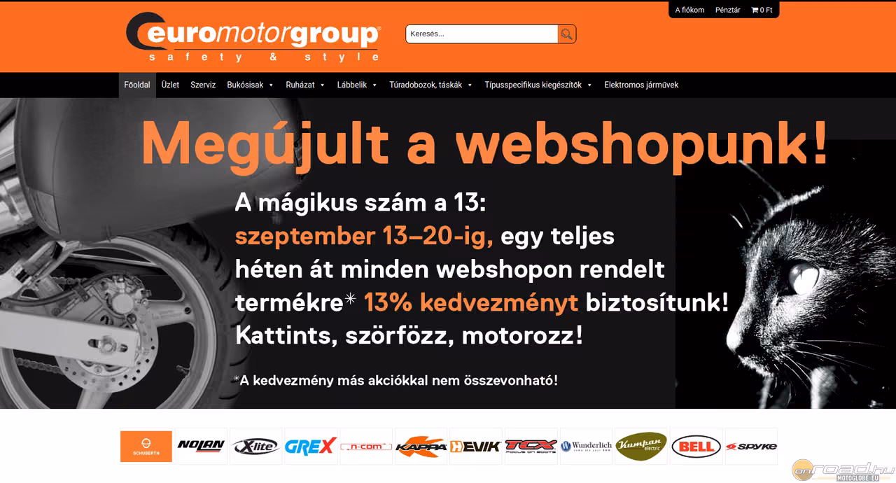 Azonnal akcióval indult az EuroMotor új webáruháza Azonnal akcióval indult az EuroMotor új webáruháza