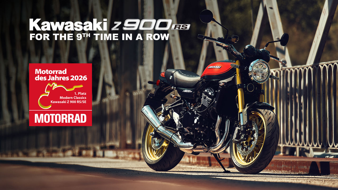 Kilencedszer is a csúcson: az Kawasaki Z900RS lett az „Év motorja” 2026-ban